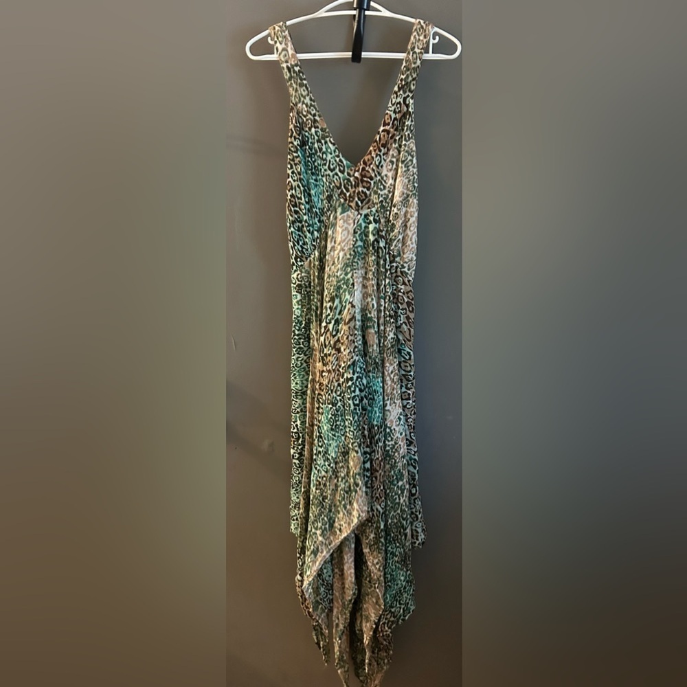 Leopard‎ Print Asymmetrical Dress fairy whimsygoth maxi